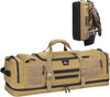 KEMIMOTO Hunting Duffle Bag, 78L large Capacity Travel Gear Bags Tool Range Cases for Long Distance Trips Hiking Hunting Fishing Camping, Multi Pocket Design, Brown Backpackable