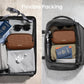 tomtoc Electronic Organizer Travel Case Performance, Water Resistant Dual Compartment Cable Organization Storage Bag for Charger, Cord, Phone, Hard Drive, Power Bank, Accessories Travel Essentials - Roamly