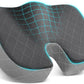 TushGuard Office/Car Seat Cushion, Non-Slip Sciatica & Back Coccyx Tailbone Pain Relief Chair Pad, Memory Foam Butt Pillow for Computer Desk, Wheelchair, Driving (Black&Grey)