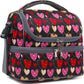 FlowFly Double Decker Cooler Insulated Lunch Bag Large Tote for Boys, Girls, Men, Women, With Adjustable Strap,Heart