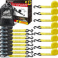 XSTRAP STANDARD Ratchet Tie Down Straps - 8PK - 1'' x 10 ft - 900 LB Break Strength Cargo Straps for Moving Appliances, Lawn Equipment, Motorcycle Yellow
