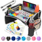 PILLANI Kids Travel Tray for Car - Car Seat Tray for Kids Travel, Road Trip Essentials - Carseat Table for Roadtrip Activities - Must Have Toddler Lap Desk Organizer for Airplane - Car Accessories