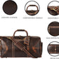 KomalC Leather Duffel Bags for Men and Women Full Grain Leather Travel Overnight Weekend Leather Bags Sports Gym Duffel for Men (Dark Tan, 20 Inch)