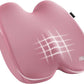 Skechers Memory Foam Seat Cushion,Ribbed Fabric Office Chair Cushion for Tailbone Pain Relief,Butt Pillow for Office Chair,Car Seat Cushion,Long Sitting Office Workers,and Car Drivers,Pink