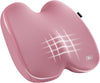 Skechers Memory Foam Seat Cushion,Ribbed Fabric Office Chair Cushion for Tailbone Pain Relief,Butt Pillow for Office Chair,Car Seat Cushion,Long Sitting Office Workers,and Car Drivers,Pink