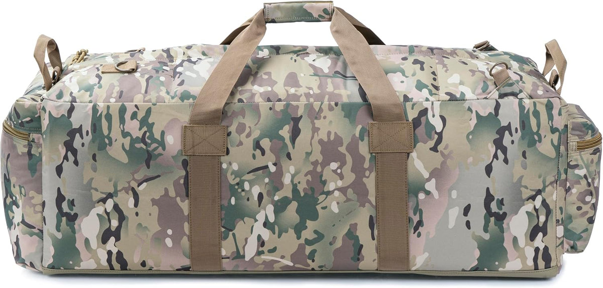 Large Military Duffle Bag Tactical Gear Load Out Bag Deployment Cargo Bag Travel Sports Equipment Duffel Luggage Bag with Backpack Straps 90L - Roamly