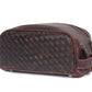 10" Premium Leather Toiletry Travel Pouch With Waterproof Lining | King-Size Handcrafted Vintage Dopp - Kit ~ Gift for Father's Day By Aaron Leather Goods (Wheat Brown) - Roamly