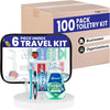 Trektote 6-Piece Travel Size Toothbrush and Toothpaste Set (100 pack) - TSA Approved Toothbrush Travel Kit - Includes Toothpaste and Mouthwash - Dental Oral Care Kit