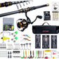 Goture Fishing Rod and Reel Combos,1.8M-2.7M Telescopic Fishing Pole Spinning Reel Line Lures Set with Carrier Bag,Telescopic Rod Kit for Starter Travel Saltwater Freshwater Gear Gift