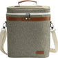 ZORMY 3 Bottle Insulated Wine Tote Cooler Bag, Portable Carrier with Corkscrew Opener and Shoulder Strap for Beach Travel Picnic, Unique Gift for Wine Lovers, Brushed Khaki