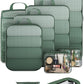 Veken 9/11 Set Compression Packing Cubes for Travel Essentials,Compressible Expandable Large Luggage Suitcase Organizer Bags for Clothing,Durable Space Saver Storage Bags(Dark Green)