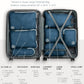 Large Compression Packing Cubes for Travel-Packing Cube Luggage Organizers 7 Piece Set for Checked Luggage-Ultralight, Expandable/Compression Bags by TRIPPED Travel Gear (Navy/White) - Roamly