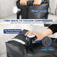 TPU Vacuum Bag for Travel, 70D Nylon Reusable Compression Bag with IP67 Waterproof Zipper, Compression Packing Cubes for Clothing, Space Saver Bags for Luggage and Backpack(Gray-1 PCS + PUMP)