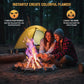 Magic Campfire Fire Color Changing Packets for Fire Pit (12 Pack) Outdoor Fireplaces & Bonfires, Rainbow Colored Flames – Perfect Camping Essential & Accessories for Kids & Adults - Campfire Flames
