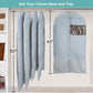 Dress Bags for Gowns Long, 65" Long Dress Bags for Hanging Clothes Clear Windows Foldable Long Garment Bag for Storage and Travel-24"x 65"/2 Pack