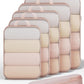 Veken 6/9/11 Set Compression Packing Cubes for Travel Essentials,Compressible Expandable Large Luggage Suitcase Organizer Bags for Clothing,Durable Space Saver Storage Bags(Beige)