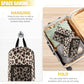 Laundry Bag Backpack, Extra Large Travel Laundry Bag with Mesh Pocket & Adjustable Shoulder Straps,Dirty Clothes Travel Bag for College Students Dorm,Apartment(Leopard Print)