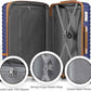 Joyway Luggage Set 3 Piece Suitcase Sets with Spinner Wheel,Hardside Expandable Travel Laggage with TSA Lock (13/20/24/28 Navy brown