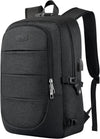 AMBOR Travel Laptop Backpack for Ｍen, 15.6-17.3 inch Laptop Backpack for School, Anti Theft Business Work Backpack with USB Charging Port, Water Resistant College Computer Bag for Men & Women, Black - Roamly
