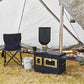Large Outdoor Camping Cooking Stove with Oven Portable Hot Tent Stove with Pellet Bin Burner Chimney