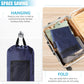 Portable with Adjustable Shoulder Straps Travel Dirty Laundry Bag,with Drawstring Closure & Mesh Pocket Backpack Laundry Bag for College,Apartment,Camping(Dark Blue)