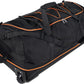 110L/140L Expandable Soft-Sided Foldable Duffle Bag with 2 Rubber Wheels,Packable 32” Rolling Carry-On with Multi-Pockets & Compartments,Black Orange - Roamly