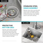 KRAUS Fairlane 15-inch Undermount Single Bowl 18-Gauge Stainless Steel Kitchen Bar Sink, KHU631-15
