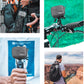 FiTSTILL Grey Weaving Mini Carrying Case for Go Pro Hero 13/12/11/10/9/8/7/(2018)/6/5/4/3+/3 Black,Hard Shell Travel Storage Case for AKASO,Campark,YI Action Camera and More