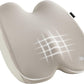 Skechers Memory Foam Seat Cushion,Ribbed Fabric Office Chair Cushion for Tailbone Pain Relief,Butt Pillow for Office Chair,Car Seat Cushion,Long Sitting Office Workers,and Car Drivers,Beige