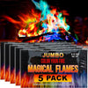 Magical Flames Fire Color Packets (Jumbo 5 Pack), Vibrant Multi-Color Fire for Fire Pits, Campfires, Bonfires & Fireplaces - Camping Essentials & Outdoor Party Accessories