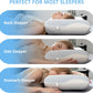 EGOHOME Cooling Memory Foam Pillow for Sleeping, Neck Pillow for Side, Back, Stomach Sleepers, Bed Pillow for Neck Pain Relief, Two-Sided Washable Reversible Cover, Standard Size (1 Pack, 5'')