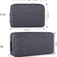 Universal Electronics Accessories Carrying Case, 2PCS Big + Small Portable Storage Pouch, Cosmetic Bag, Cable Organizer Compatible Hard Drive, Mouse, Power Bank, Adapter, Cellphone, Space Gray