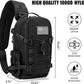 Jueachy Tactical Sling Bag for Men: Everyday Carry Gear 12L EDC CCW Concealed Carry Sling Bag 2-in-1 Shoulder Bag Backpack