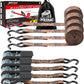 XSTRAP STANDARD Ratchet Tie Down Straps 4 Pk 10 Ft- 300 Lbs Load Cap- 900 Lbs Break Strength-Cargo Straps for Hunting, UTV, ATV, Pickup, Truck, Moving Appliances, Lawn Equipment, Camouflage