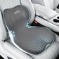 Coverado Car Seat Cushion and Lumbar Support Pillow One Piece, Memory Foam Ergonomic Back Support Driving Seat Cushion for Back Pain, Non-Slip Washable Cushion for Car, Driver, Office