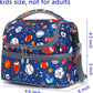 FlowFly Double Decker Cooler Insulated Lunch Bag Large Tote for Boys, Girls, Men, Women, With Adjustable Strap, Football