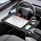 YONZEE 2-in-1 Car Steering Wheel Desk Tray & Car Seat Gap Filler Organizer – Foldable Carbon Fiber Look Table for Laptop, Eating, Writing – Universal Fit for Most Vehicles Orange