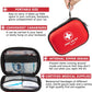 Mini First Aid Kit - 120 Piece Small Waterproof Hard Shell Medical Kit for Car, Home, Office, Travel, Camping, Sports, Outdoor, School - Emergency First Aid Supplies and Survival Kit (Red)