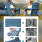 SERWALL Folding Adirondack Chair, HDPE Adirondack Chairs Set of 6, Plastic Outdoor Chairs- Looks Exactly Like Real Wood- Navy