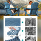 SERWALL Folding Adirondack Chair, HDPE Adirondack Chairs Set of 2, Plastic Outdoor Chairs- Looks Exactly Like Real Wood- Navy