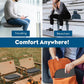 Gel Travel Seat Cushion, Portable Airplane Seat Cushion, 14.5" x 10.5" Thick & Foldable for Airplane Seats, Office Chair, Camping, Bleachers, Flights, Commute (Dark Grey)