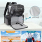 HXLGMD Fishing Backpack with Rod Holders,43L Large Water Resistant Tackle Bag Storage Gear and Equipment with Cooler for Men Fishing, Camping, Hiking, Khaki