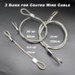 10 pcs 20 inch (50cm) 3mm Thickness Stainless Steel Wire Cable with Loops Vinyl Cover Coated Short Rope Lanyard Lock Safety Tether Chains, Clear