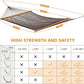 Lazy Daze Hammocks Double Rope Hammock, 2 Person Traditional Outdoor Hand Woven Cotton Rope Hammock with Spreader Bar, Carabiners, Tree Straps, Chains for Patio Yard - Max 450 Lbs, Dark Brown