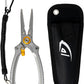 danco Aluminum 7.5" Center Fishing Cutter with Sheath, Fishing Line and Wire Cutter, Saltwater Safe, Fresh/Saltwater Fishing