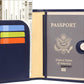 ZOPPEN Passport Holder Women Men, Passport Cover Travel Wallet Rfid Blocking Passport Wallet Cover Case Travel Essentials Document Organizer, Navy Blue