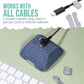Smartish® Magnetic Cord Holder - Cable Wrangler Organizer with Magnet Clips for Charger Management on Desktop, Nightstand, or Side Table for All Cables, USB-C, Lightning Cables - Blue Jeanie