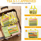 XEWEA Clear Travel Toiletry Bags, 3 Pack TSA Approved Transparent Makeup Bag for Men Women,Large Waterproof PVC Quart Organizer Kit with Zipper for Toiletries Airline Essential,Toy Pouch Yellow - Roamly