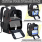 Fishing Tackle Backpack with Cooler,45L Large Tackle Bag with 2 Rod Holders & Clear Window,Outdoor Fishing Backpack for Fishing,Camping, Hiking,Black