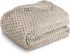 Bare Home Textured Fleece Blanket - Twin/Twin Extra Long - Ultra-Soft Lightweight for Bed, Sofa, and Couch - Luxury Microplush - Cozy Warm Blanket (Twin/Twin XL, Waffle Oyster)